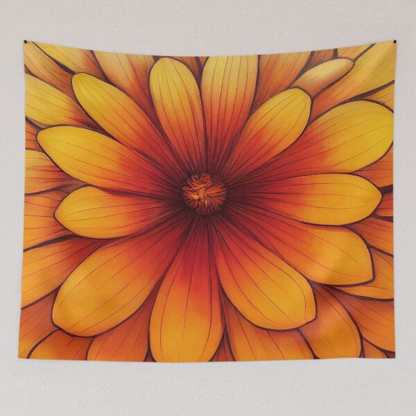 Item preview, Marigold Floral Print designed and sold by ThePurpleMelon.