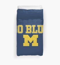 Go Blue Michigan Block M Duvet Cover