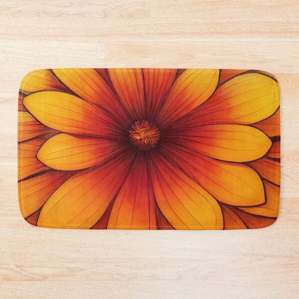 Item preview, Marigold Floral Print designed and sold by ThePurpleMelon.