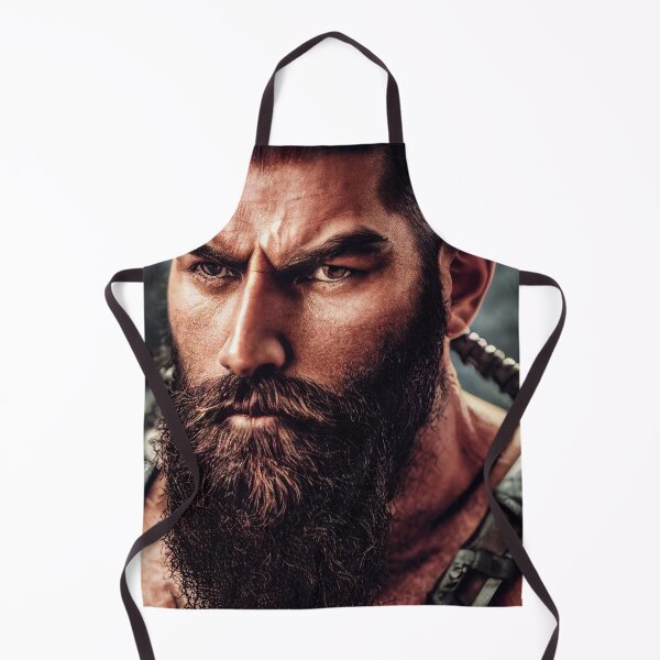 Item preview, Legendary Barbarian Warrior – Portrait Of A Cool Hairy Bearded Barbarian Warrior | Midjourney AI Generated Art designed and sold by MadeByRobots.