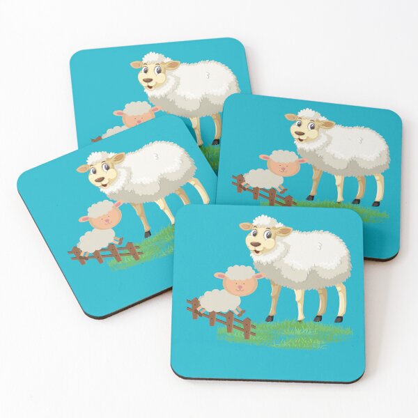 Item preview, Sheeps jumping over a fence designed and sold by Benlaniboutique.
