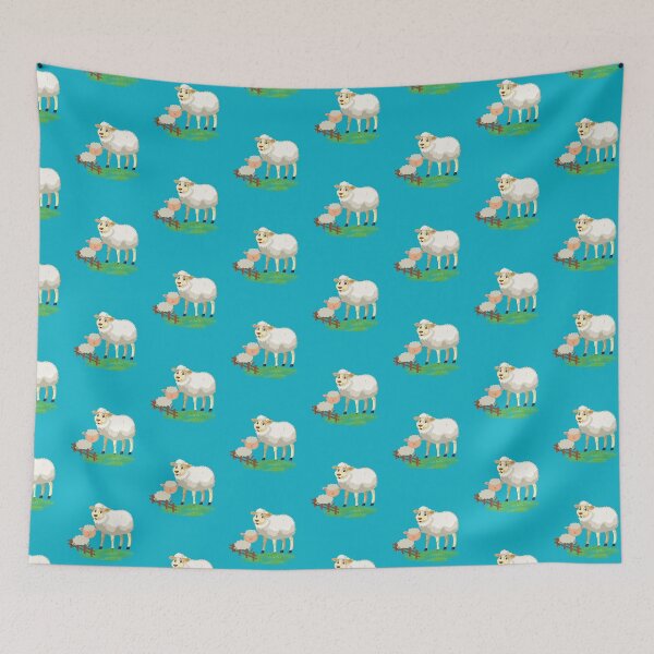 Item preview, Sheeps jumping over a fence designed and sold by Benlaniboutique.