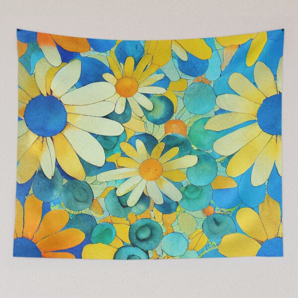 Item preview, Marigold Floral Print designed and sold by ThePurpleMelon.