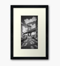 NEW YORK CITY Manhattan Bridge | Panorama Framed Print
