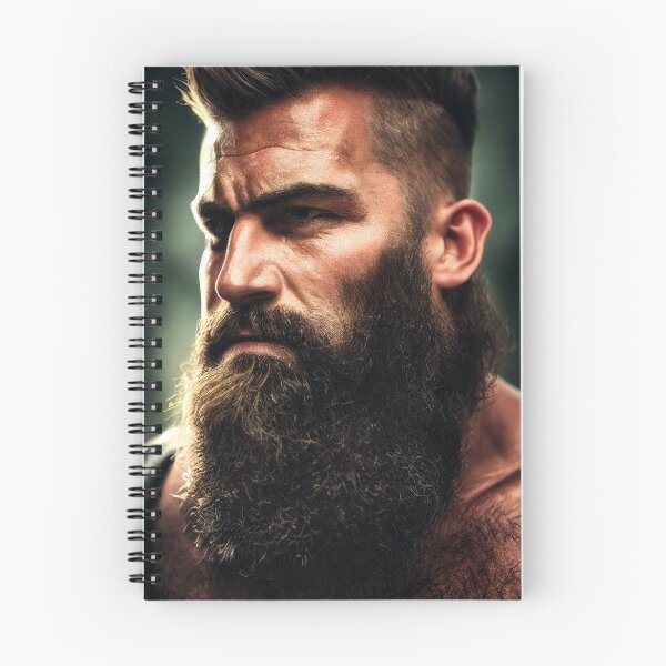 Item preview, Legendary Barbarian Warrior  –  Portrait Of A Cool Hairy Bearded Barbarian  Warrior | Midjourney AI Generated Art designed and sold by MadeByRobots.