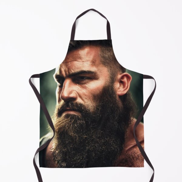 Item preview, Legendary Barbarian Warrior – Portrait Of A Cool Hairy Bearded Barbarian Warrior | Midjourney AI Generated Art designed and sold by MadeByRobots.