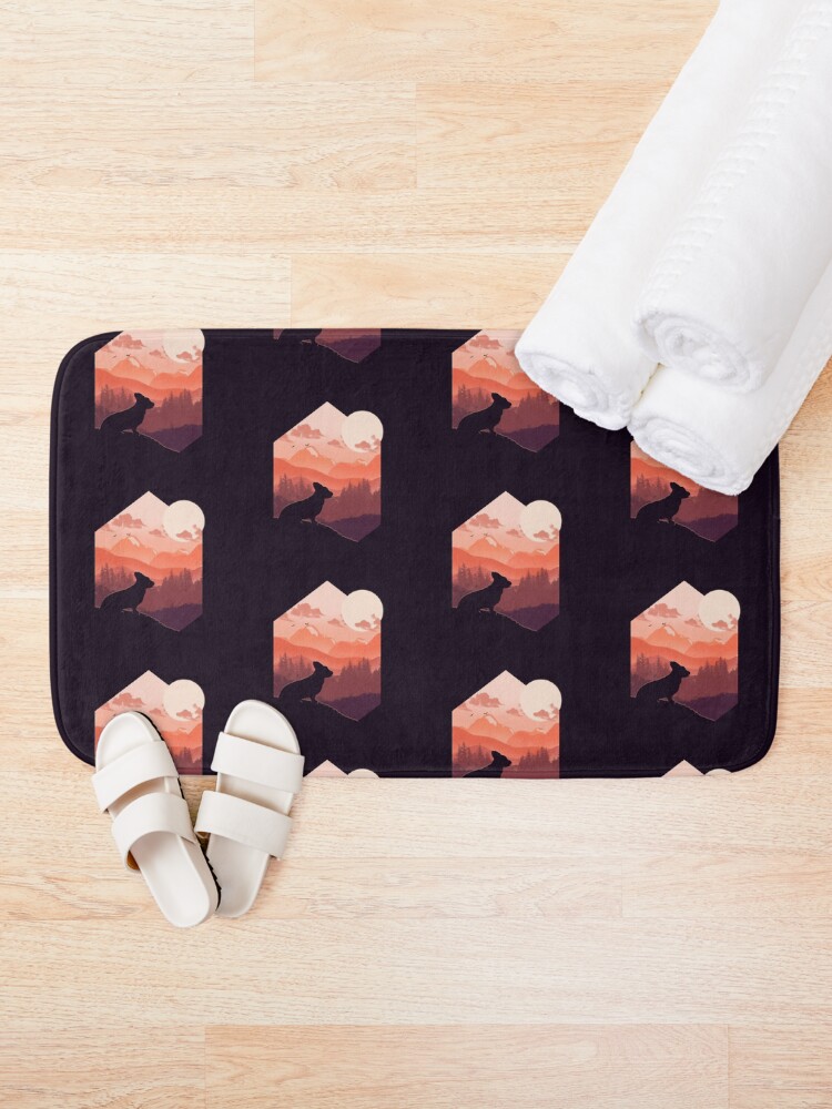 Alternate view of Corgi watching Forest Bath Mat