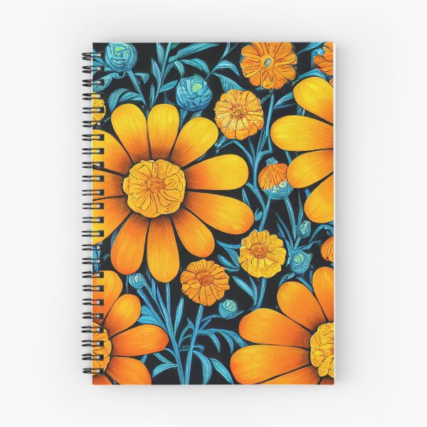 Item preview, Marigold Floral Print designed and sold by ThePurpleMelon.