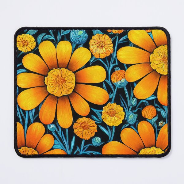 Item preview, Marigold Floral Print designed and sold by ThePurpleMelon.