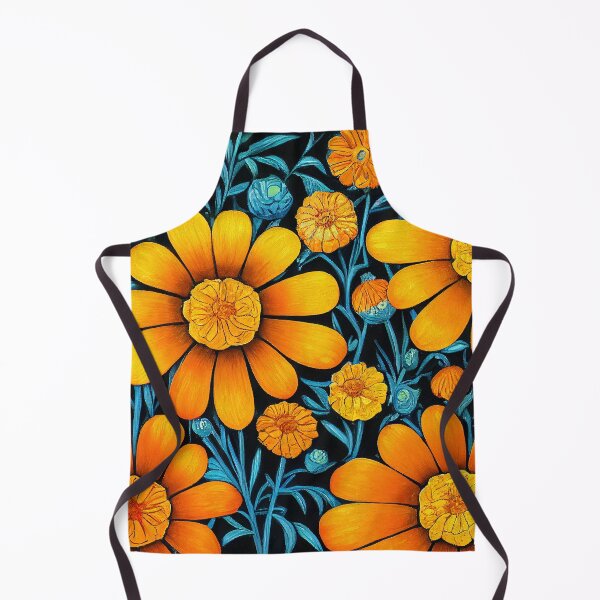 Item preview, Marigold Floral Print designed and sold by ThePurpleMelon.