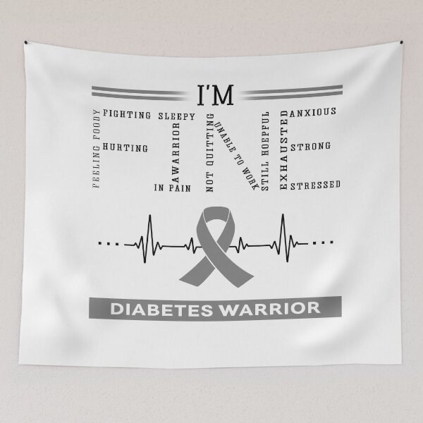 Item preview, I'm Fine Diabetes Warrior Support Diabetes Awareness Gifts designed and sold by rechardtee.