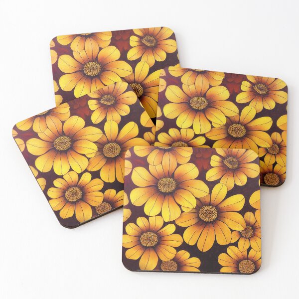 Item preview, Marigold Floral Print designed and sold by ThePurpleMelon.