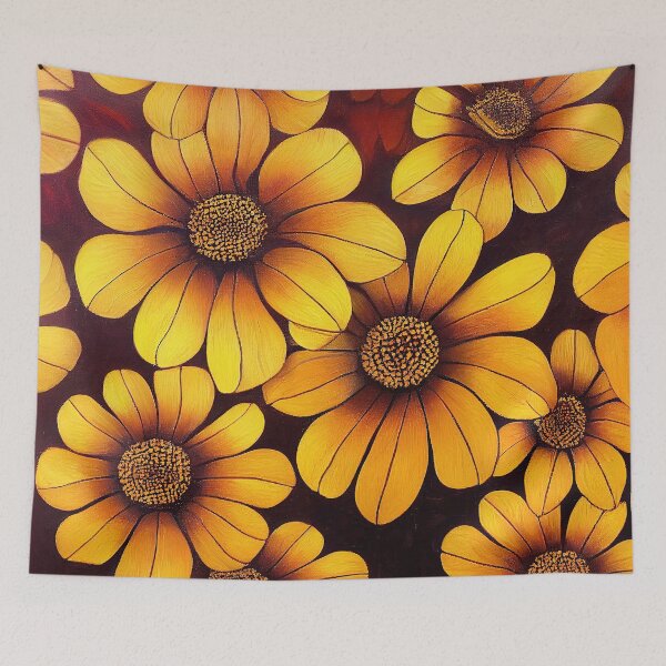 Item preview, Marigold Floral Print designed and sold by ThePurpleMelon.