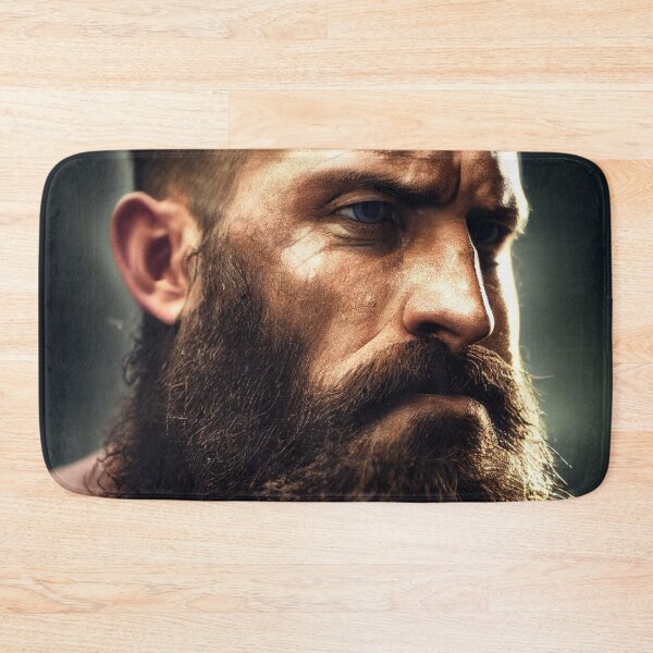 Item preview, Legendary Barbarian Warrior  –  Portrait Of A Cool Hairy Bearded Barbarian  Warrior | Midjourney AI Generated Art designed and sold by MadeByRobots.