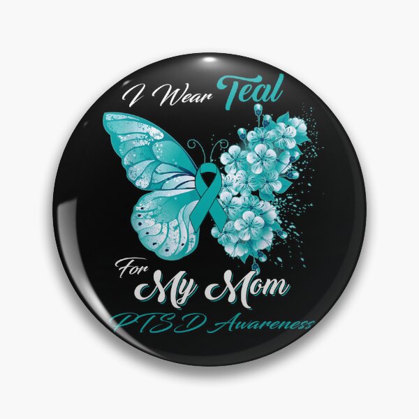 Item preview, I Wear Teal For My Mom PTSD Awareness Butterfly Ribbon Gifts designed and sold by Adropine.