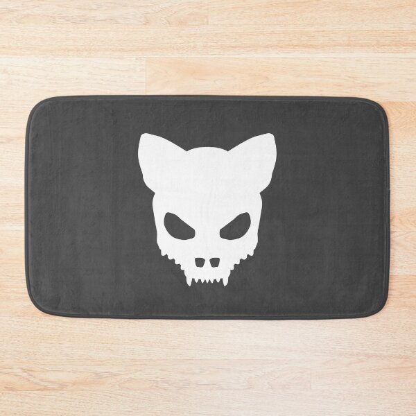 Item preview, Devil-Cat Skull In White designed and sold by sleepingdogprod.