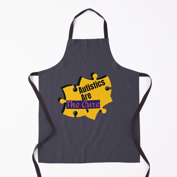 Item preview, Autistics Are the Cure for Society (Autism Anti Cure) • Yellow Black Puzzle Piece designed and sold by GladBlackLamb.