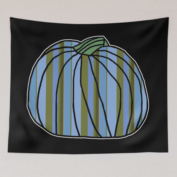 Item preview, Big Blue Green Stripes Pumpkin  designed and sold by ellenhenry.