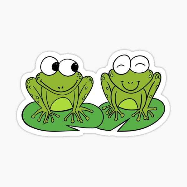 Two Frogs Best Friends Sticker