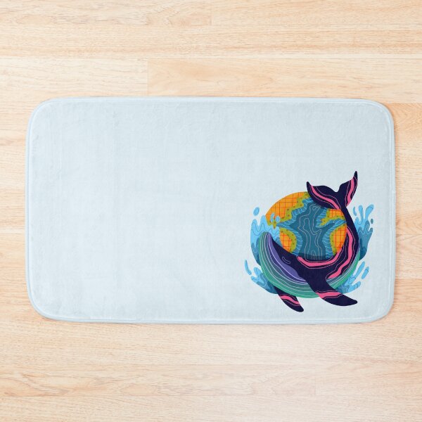 Item preview, Colorful Whale with Globe designed and sold by VirtualFaries.
