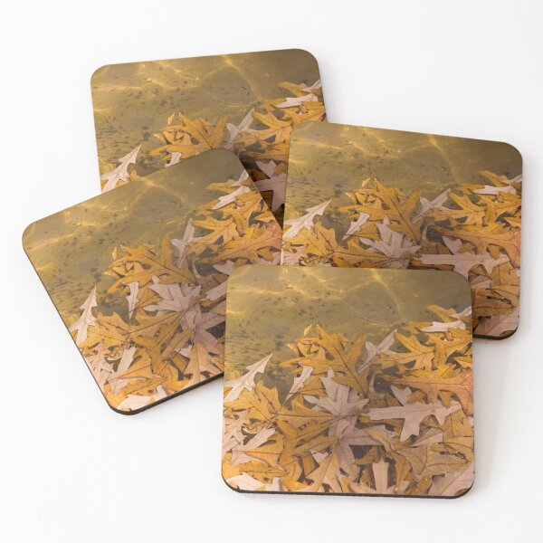 Item preview, Floating Chaos - Fallen Oak Leaves in the Fountain designed and sold by Georgia Mizuleva.