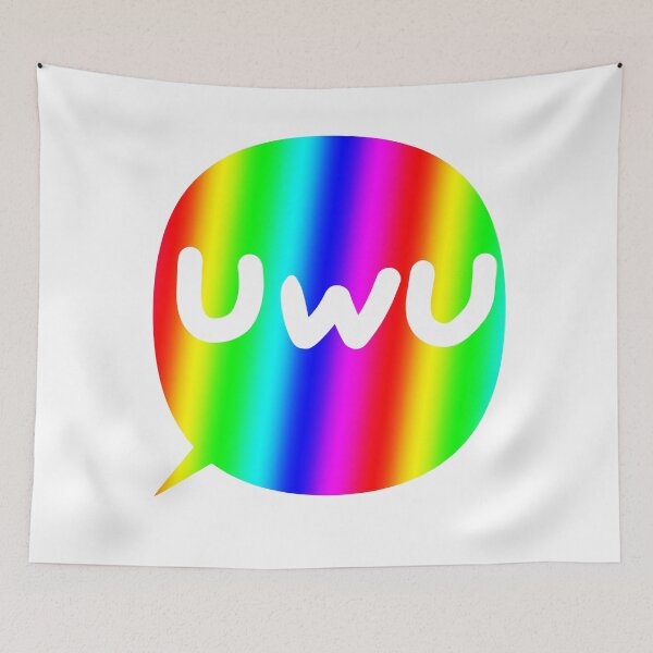 Artikelvorschau, Regenbogen-Sprechblase UwU entworfen und verkauft von Nyamelon.