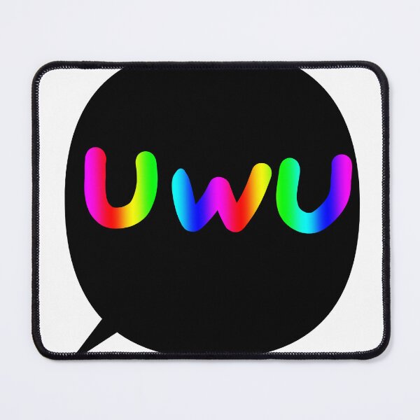 Item preview, Chat bubble rainbow UwU designed and sold by Nyamelon.
