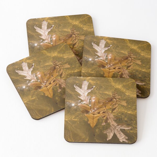 Item preview, Honey Colored Sun Flares - Oak Leaves Floating in a Fountain designed and sold by Georgia Mizuleva.