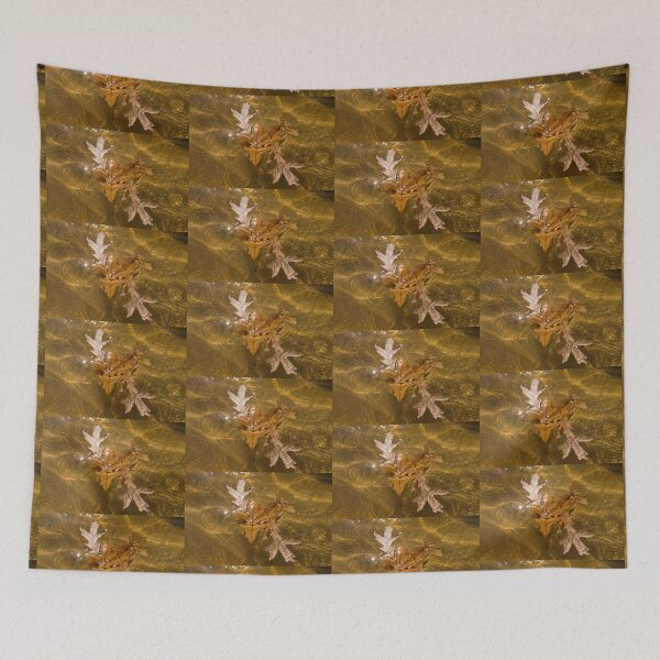 Item preview, Honey Colored Sun Flares - Oak Leaves Floating in a Fountain designed and sold by Georgia Mizuleva.