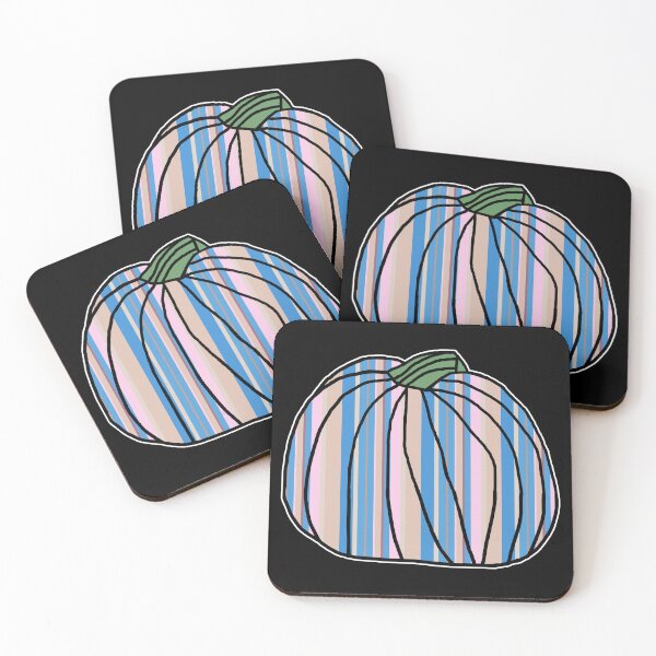 Item preview, Big Light Blue Stripes Pumpkin  designed and sold by ellenhenry.