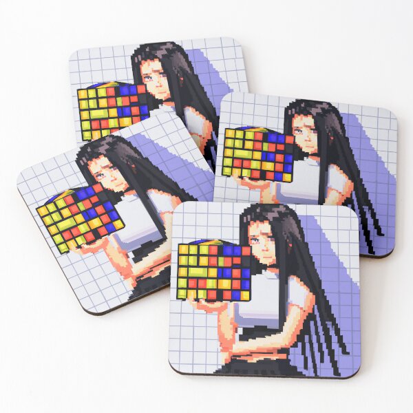 Item preview, Pixel Girl Holding a Gaming Cube designed and sold by OmniaDea.