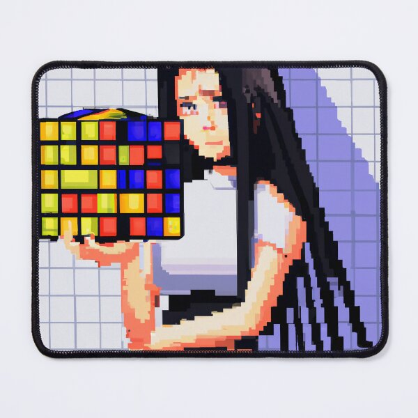 Item preview, Pixel Girl Holding a Gaming Cube designed and sold by OmniaDea.