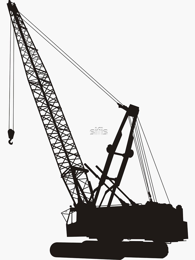 Construction Crane Sticker for Sale by sifis