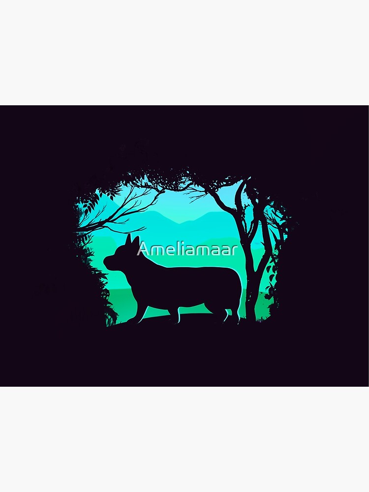 Corgi Forest Silhouette by Ameliamaar