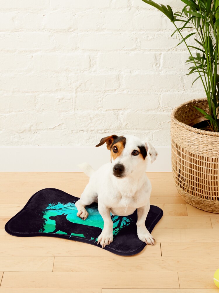 Alternate view of Corgi Forest Silhouette Pet Mat