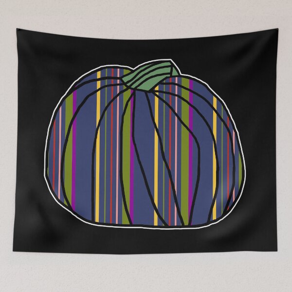 Item preview, Big Dark Blue Stripes Pumpkin  designed and sold by ellenhenry.