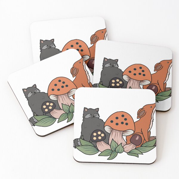 Item preview, Merry Mushroom Forest Animals designed and sold by ThriftedBurrow.