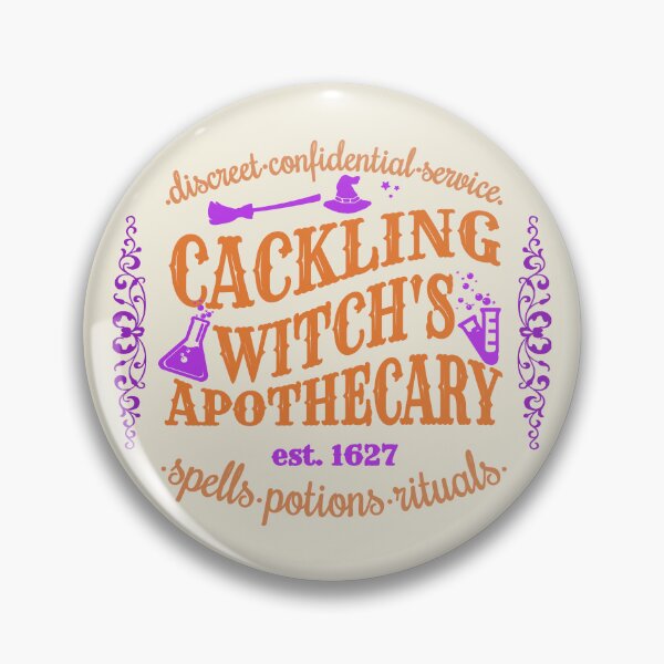 Item preview, Colorful Cackling Witch's Apothecary, Cool Halloween Design, One Of Matching Four Cream Color designed and sold by TrulyEpoque.