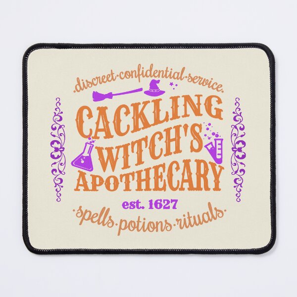 Item preview, Colorful Cackling Witch's Apothecary, Cool Halloween Design, One Of Matching Four Cream Color designed and sold by TrulyEpoque.
