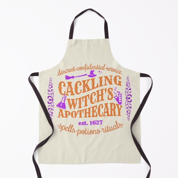 Item preview, Colorful Cackling Witch's Apothecary, Cool Halloween Design, One Of Matching Four Cream Color designed and sold by TrulyEpoque.