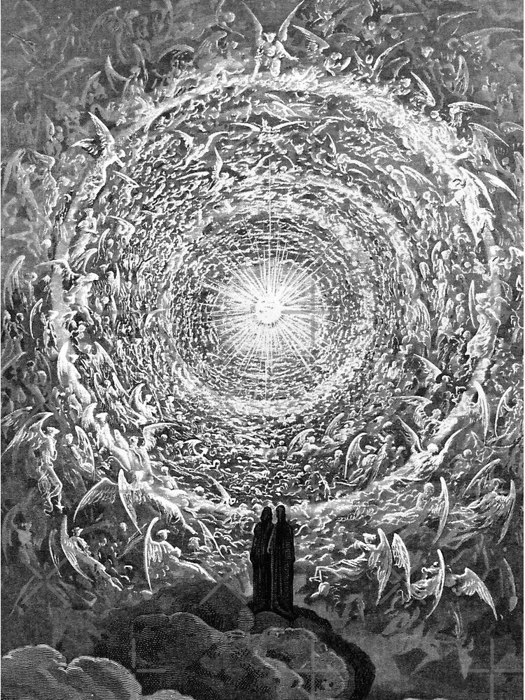 Dante and Beatrice Gaze Upon the Highest Heaven, The Empyrean - Gustave ...
