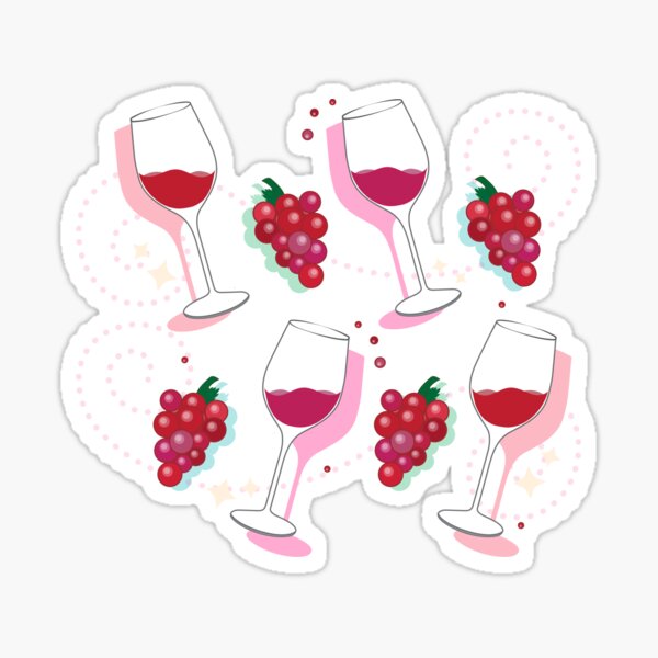 Conception de vin rose Sticker