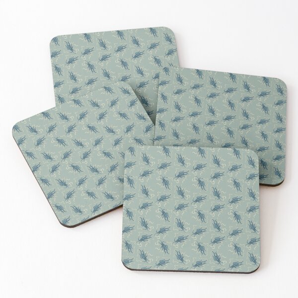Item preview, Blue octopus repeating pattern designed and sold by PauwieArtStudio.