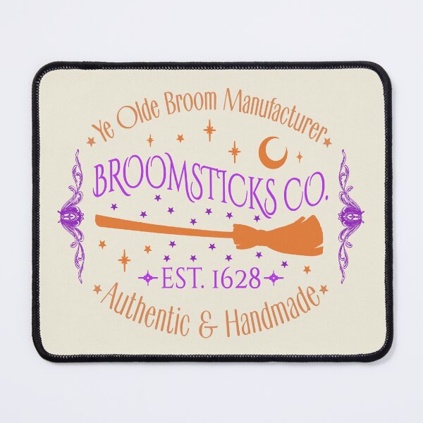Item preview, Colorful Broomsticks Co, Cool Halloween Design, One Of Matching Four Cream Color designed and sold by TrulyEpoque.