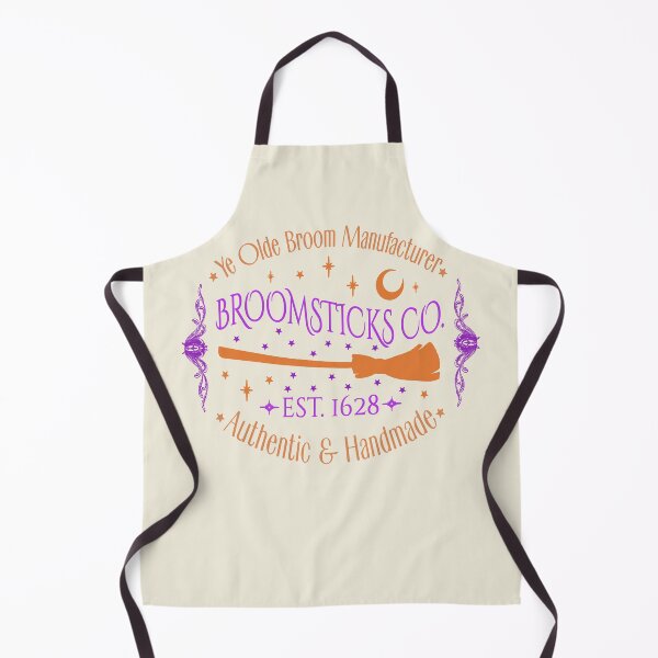 Item preview, Colorful Broomsticks Co, Cool Halloween Design, One Of Matching Four Cream Color designed and sold by TrulyEpoque.