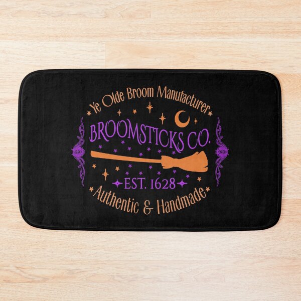 Item preview, Colorful Broomsticks Co, Cool Halloween Design, One Of Matching Four Black Base Colour designed and sold by TrulyEpoque.