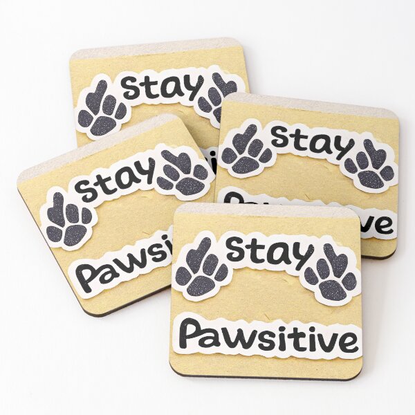Item preview, stay pawsitive designed and sold by Chillapy.