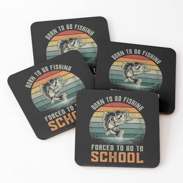 Item preview, Vintage Born To Go Fishing Forced To Go To School Fisherman  designed and sold by Best Designer.