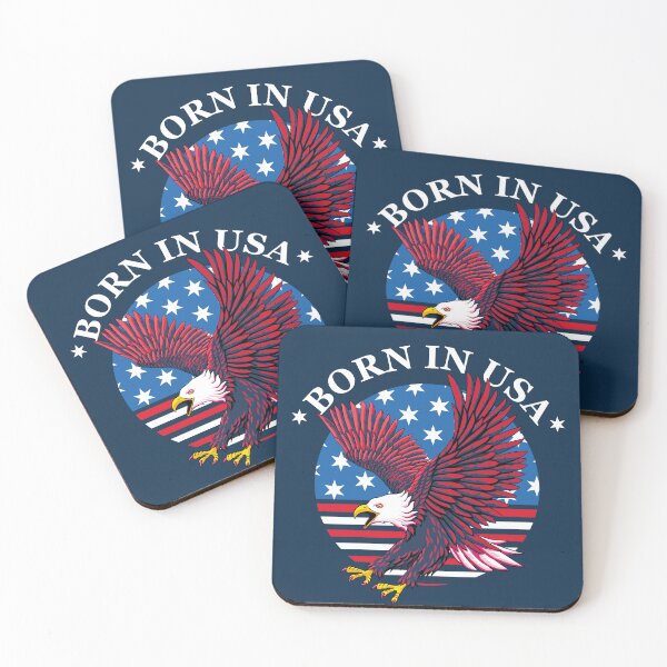 Item preview, American Flag And Flying Bald Eagle | Born In USA designed and sold by TMBTM.