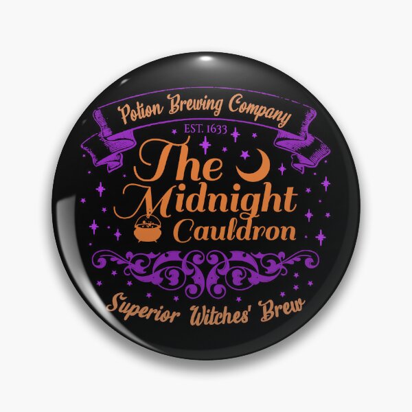 Item preview, Colorful The Midnight Cauldron, Cool Halloween Design, One Of Matching Four Black Base Colour designed and sold by TrulyEpoque.